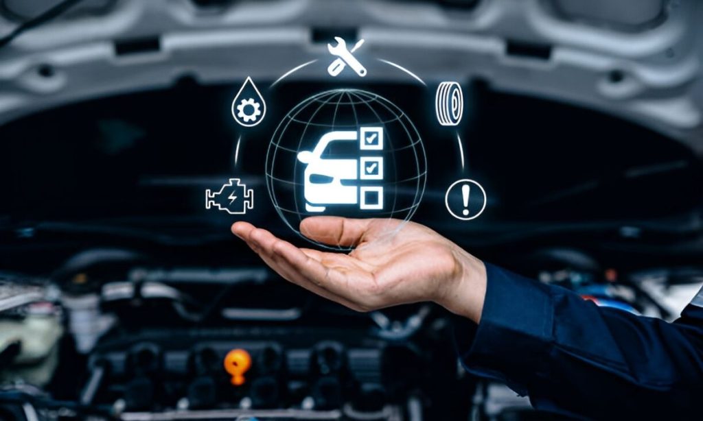 Mechanic inspecting car with checklist in hand, highlighting key factors beginners should remember about car maintenance in Bangladesh